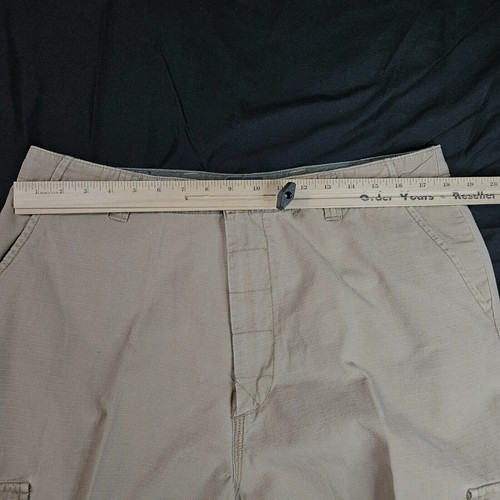 Tommy Hilfiger Herren Cargo Hose Beige Größe 36 100% Baumwolle Knopf Reißverschluss - Bild 3 von 12