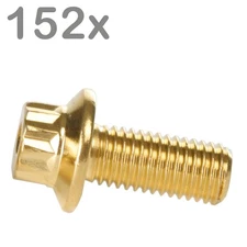 152 wheel bolts M7x16 stainless steel Goldlook for BBS Rial Schmidt O.Z. Dynatech