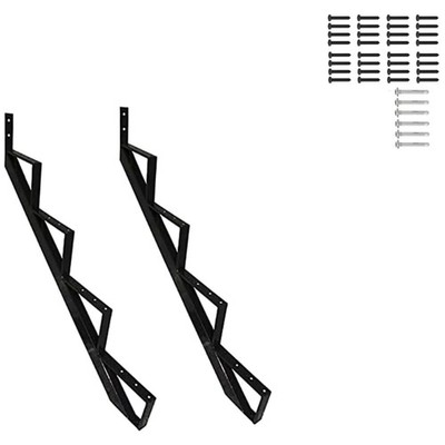 Black Steel Stair Riser - 4 Step Pack