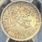 1916 10C Barber Dime PCGS 64+ Superb Details Rainbow Edge Toning Eye Appeal