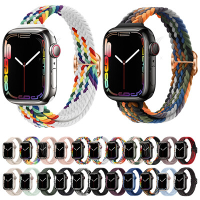 For Apple Watch Series 10 SE Slim Nylon Braided