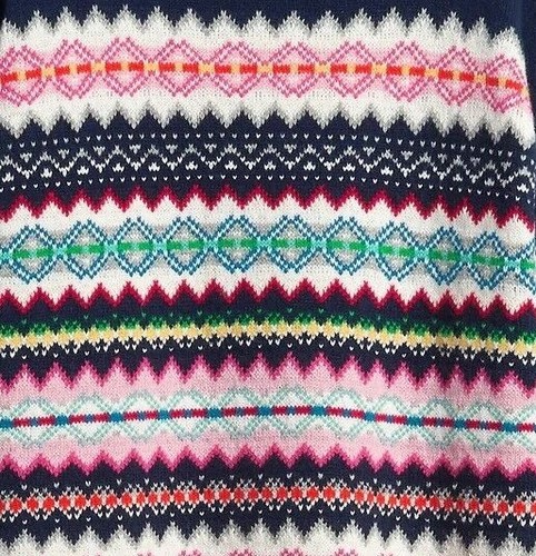 Gap Girls Sweater Dress Fair Isle Knit Long Sleeve Blue Pink 6 7 8 9 S M L XL 2X - Picture 4 of 7