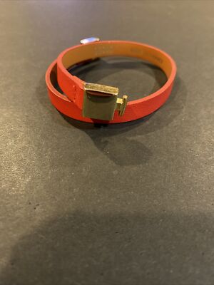 Maison Boinet Red Leather Double Wrap Bracelet Made In France | eBay