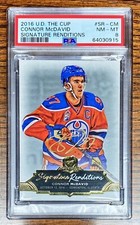 2016-17 UD The Cup CONNOR MCDAVID Signature Renditions Gold-Ink Auto PSA 8