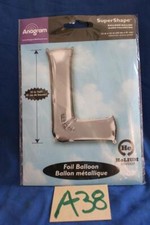 A38G ANAGRAM 32" SILVER FOIL LETTER "L" PARTY BALLOON