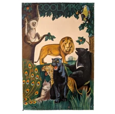 Advertising Poster ZOO Circus ☭ Big Size Tourist ☭ Soviet Tiger Monkey Bear 1972