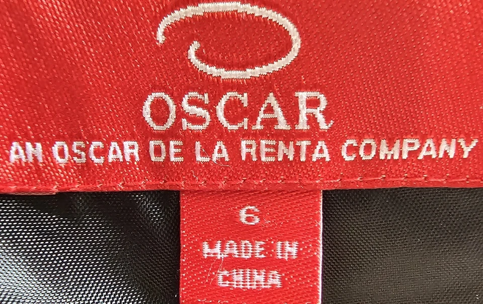 Vestido sin solero Oscar De La Renta para mujer talla 6 negro Foto 2 de 4