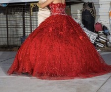 quinceanera dress red