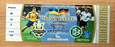 UKRAINE GERMANY 2002 WC UNUSED TICKET