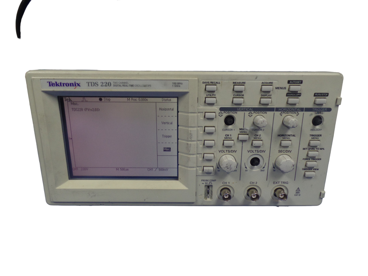ジャンク】オシロスコープ Tektronix TDS1001B 凄かっ