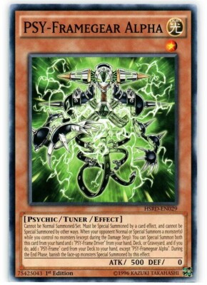 YUGIOH 3x PSY-Framegear Alpha HSRD-EN029 1st edition Near-Mint NM x 3