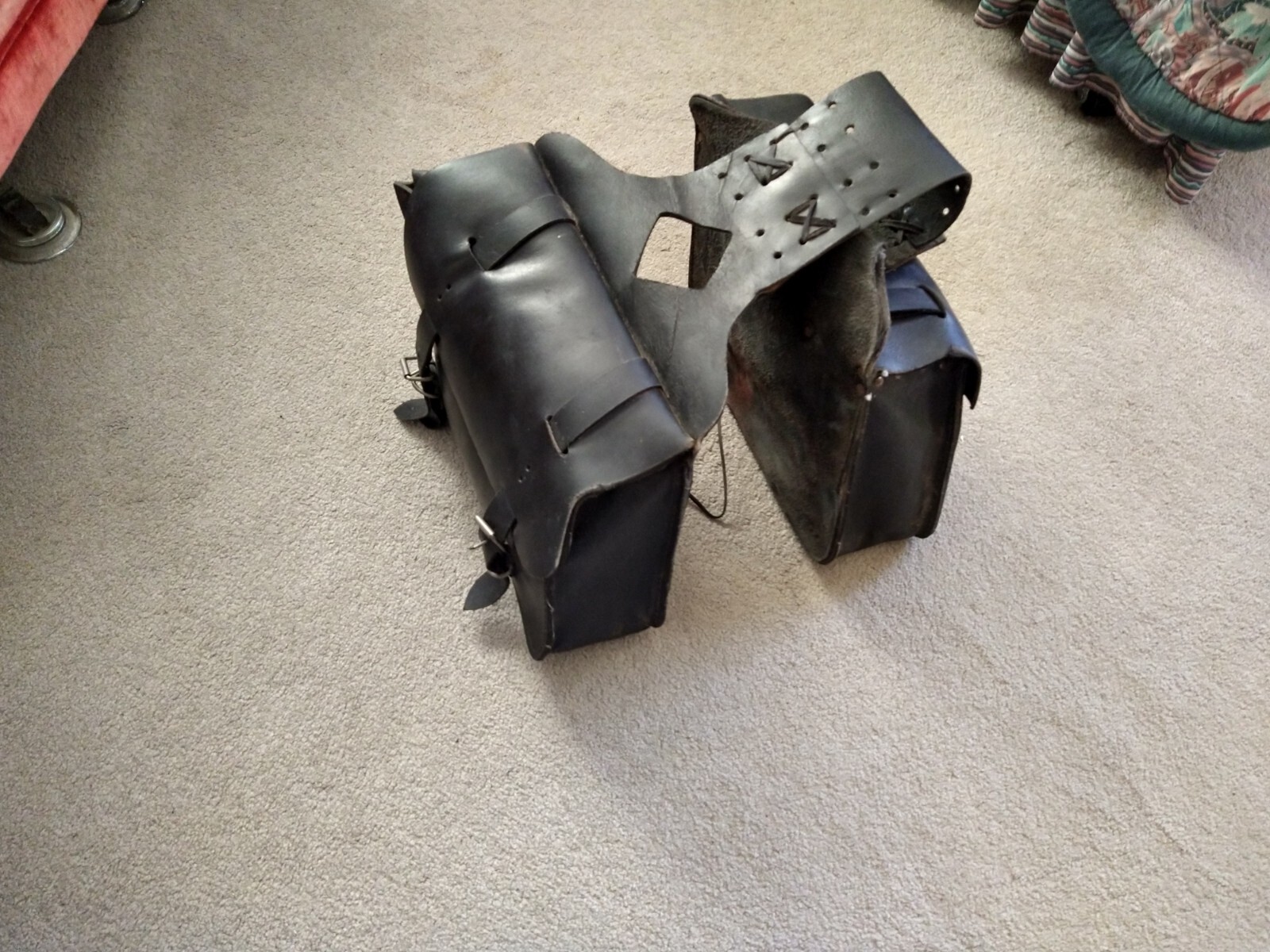 motorcycle saddlebags leather used eBay