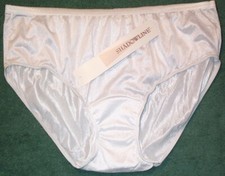 3 Pair Size 10 White ShadowLine Hidden Elastic Waist  Leg White Hipster Panty