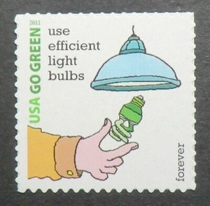 4524n MNH 2011 FCF Go Green turn off lights use efficient bulbs save $ energy