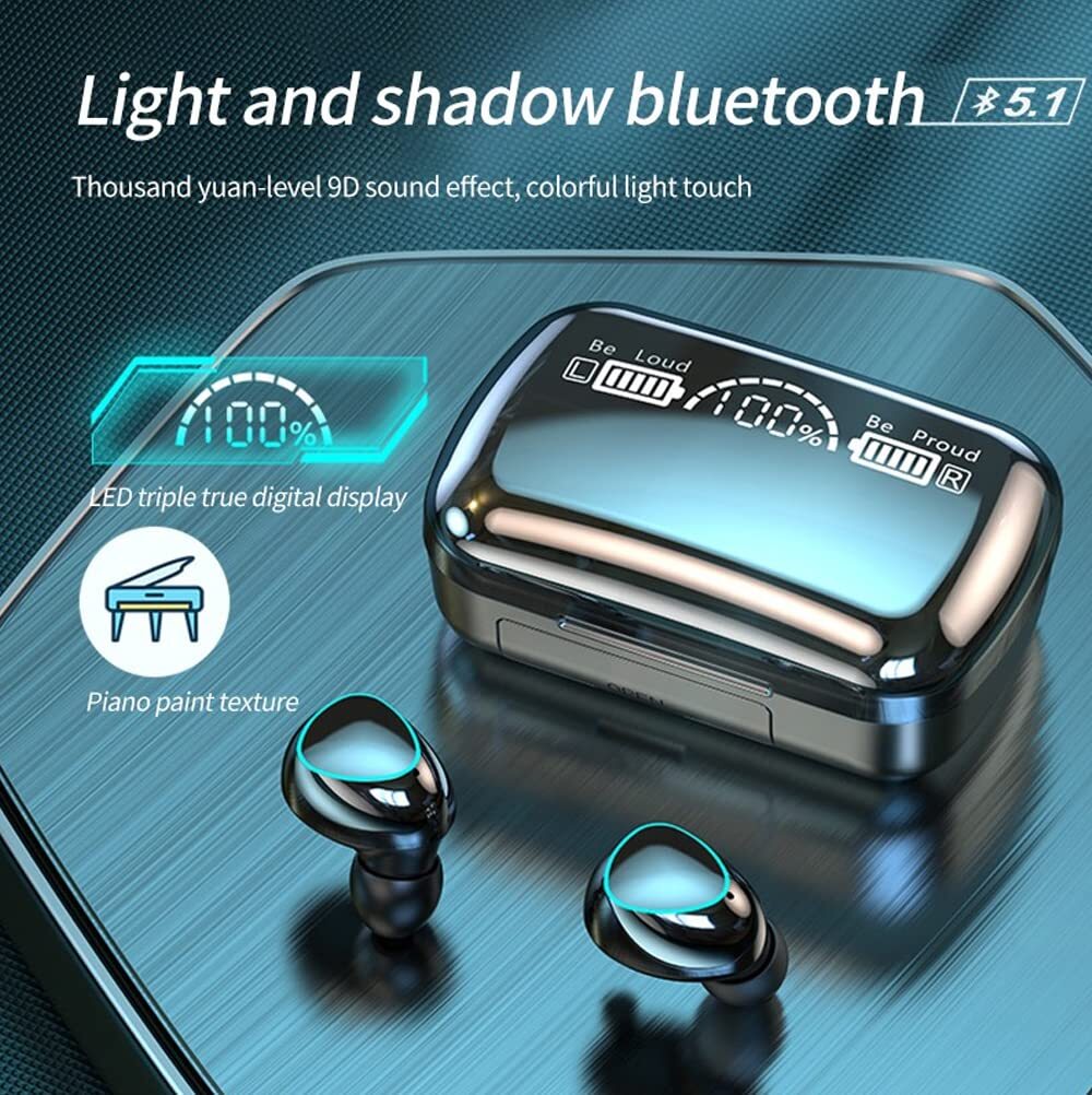 M10 Wireless Earbuds Bluetooth 5.1 TWS 2200mAh Power Bank