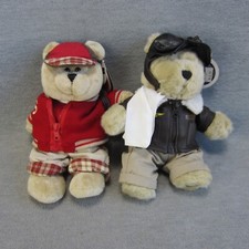 Starbucks Bearista Stuffed Bear Plushy Aviator Back to School Red Outfit