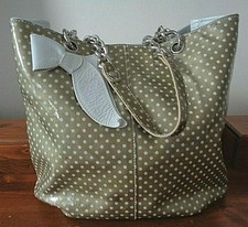 Roberta Gandolfi Green/white Polka Dot Patent Leather Shoulder Bag 