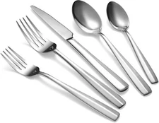 40 Piece Heavy Silverware Set, Premium Stainless Steel Flatware Set for 8