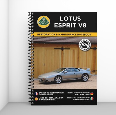 LOTUS ESPRIT V8 : Restaurierungsnotizbuch & Wartung - KOSTENLOS VERSAND