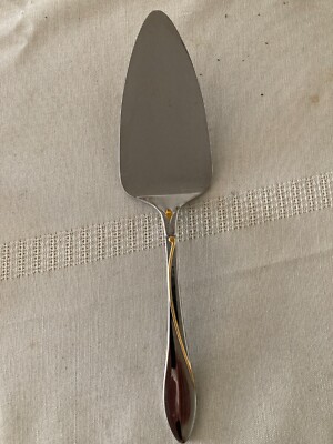 Yamazaki Raceme Stainless Steel Gold Accent Solid Pastry Server slightly used
