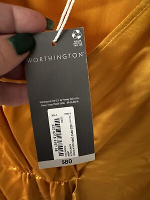 Roman Gold Large Wrap Dress Worthington New With Tags Perfect For Fall  |  eBay