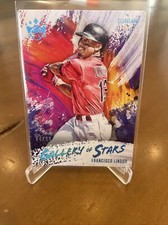 2020 Panini Diamond Kings Gallery of Stars Holo Blue /99 Francisco Lindor #GOS-4