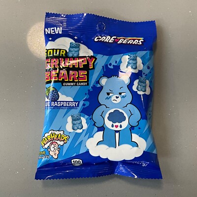 Warheads Blue Raspberry Sour Grumpy Bears Gummibonbons 127g Beutel selten USA Import