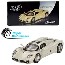 BBR Models 1:64 Pagani Utopia Presentation Grigio Rinascimento White – Limited