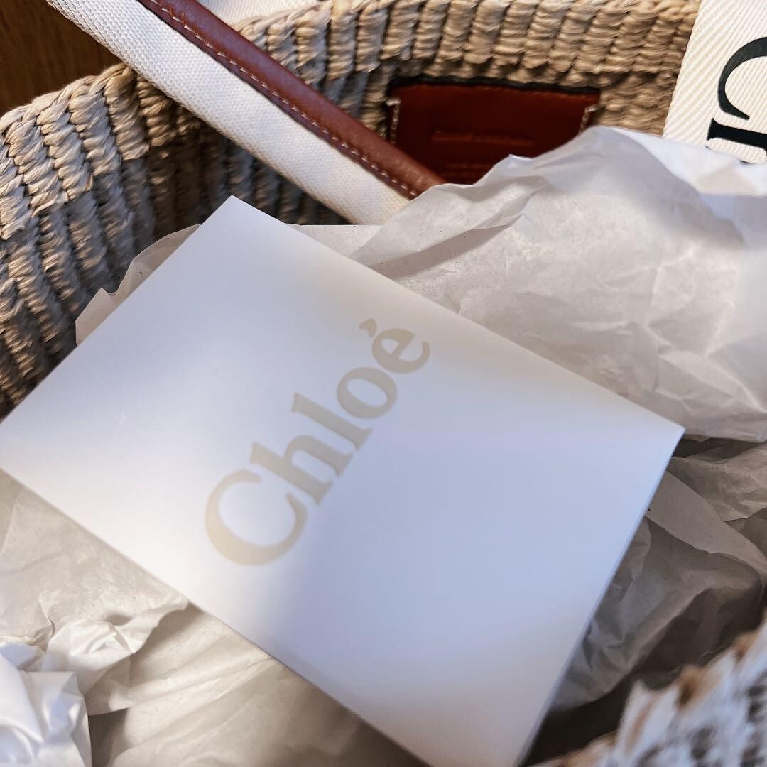 Chloe WOODY large basket bag made from natural fibers Chloe