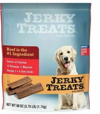 Real Beef Jerky Treats Dog Snacks 60 oz 3.75 LB Produced Made in USA