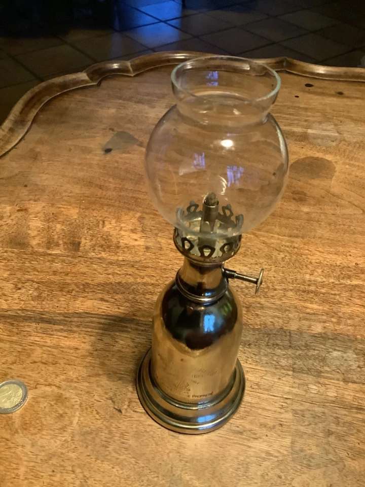 ancienne lampe pigeon,belle et peu commune lampe de sureté inexplosible,AP... - Photo 4/4