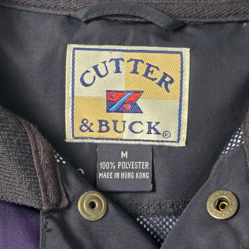 Cutter & Buck Plaid Collared Pullover Golf Sweater Jacket Men's Sz Medium Preppy - Picture 7 of 12