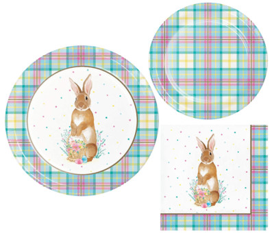 Easter Bunny Themed Party Supplies for 8 guests
