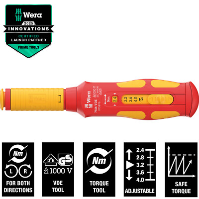 Wera 7516 VDE Kraftform Safe-Torque Speed Drehmomentschraubendreher, 2,4-4,0 Nm