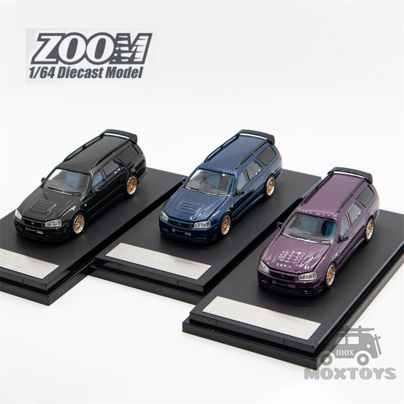 ZOOM 1:64 R34 Stagea full carbon Diecast Model Car | eBay