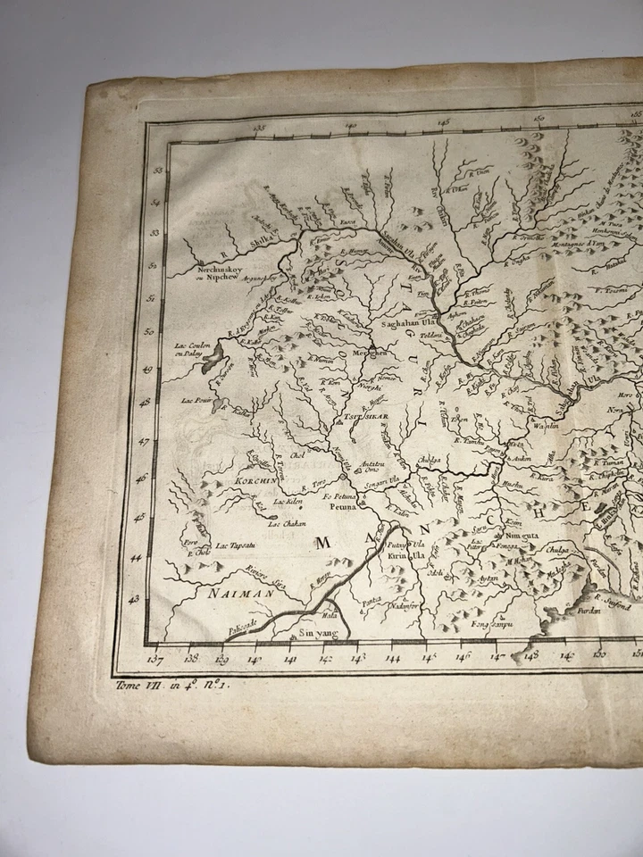 Mapa CARTE DE LA TARTARIE ORIENTALE c1749 Foto 4 de 4