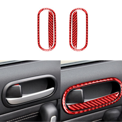 4PCS Red Carbon fiber door handle cover Fit for Maxda MX-5 Miata 2009-2015