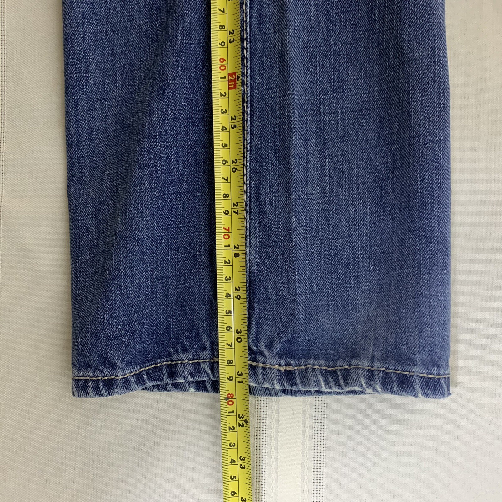 Ariat Mens Jeans 36x31 Low Rise Boot Cut Blue Denim 5 Pocket Cotton Medium Wash