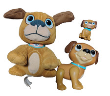 Lot 3 Just Play Disney Doc Mcstuffins Findo Poseable Vet Dog Puppy PVC  Plush