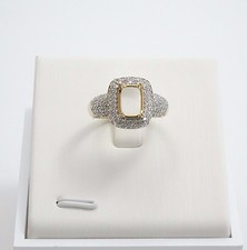 .60ctw CZ Semi Mount -Cushion-Gold over Sterling Silver- 7x5mm Cushion- Size 6