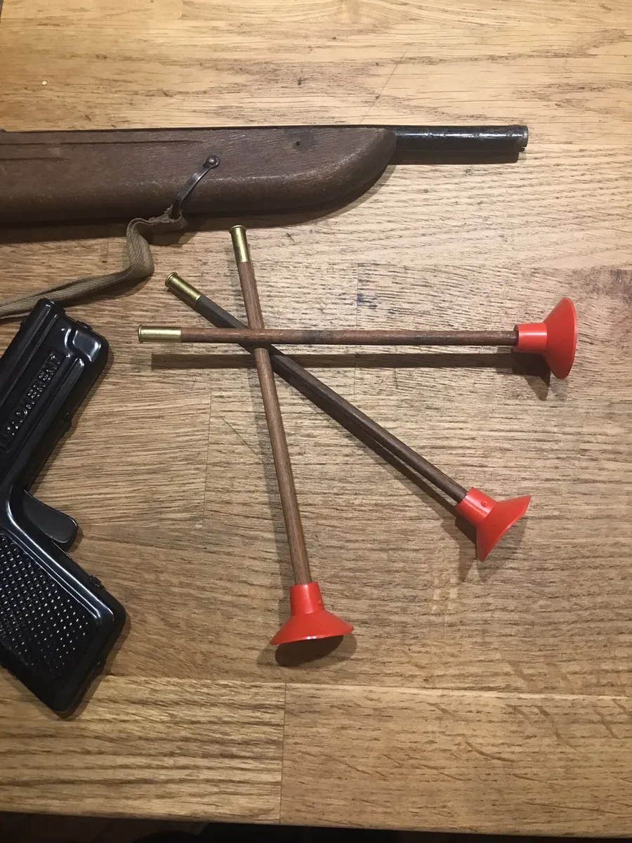 3 flechettes à ventouses de pistolet carabine jouet Eureka J.A.Paris tir  pigeons