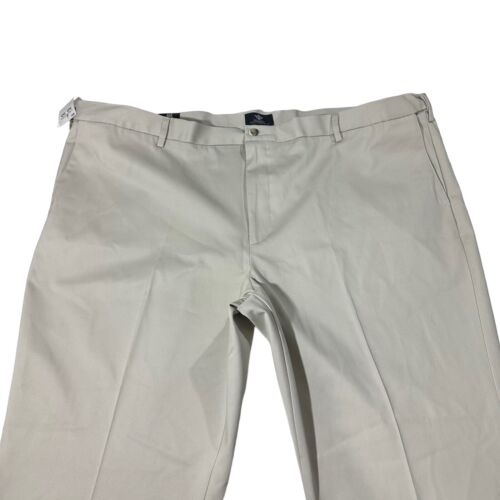 Dockers Signature Khaki Light Tan Flat Front Chino Pant Sz 52x30 100% Cotton NWT - Picture 1 of 16