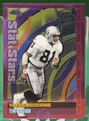 2000 Topps Chrome Stat Stars TIM BROWN #18 Own The Game