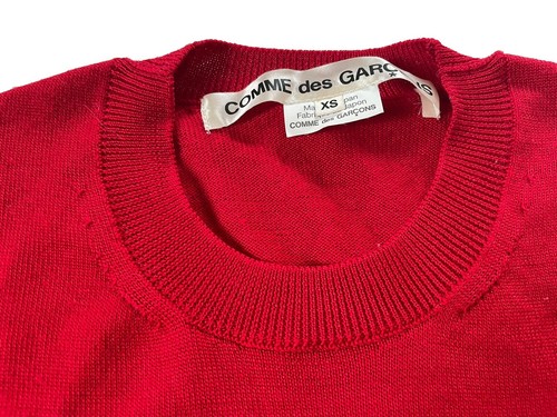tricot COMME des GARCONS Floral Jacquard Stripe Knit Sweater Size