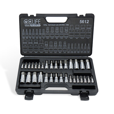 Sechskant satz,32 teiliges Metric and SAE Bit Sockets,S2 Legierungsstahl