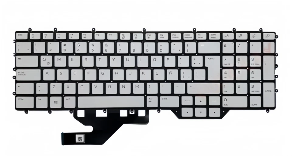Latin RGB Backlit Keyboard for DELL Alienware M17 R2 2019 M17 R3,Area 51m Silver - Image 3 of 4