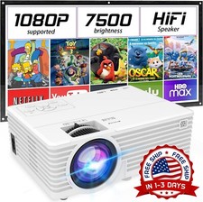 Proyector De Pelculas Para Exteriores Con Tv Stick Hdmi Usb Vga Av 1080p