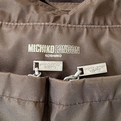 Michiko London Nylon Shoulder Bag Brown MICHIKO KOSHINO Used Japan