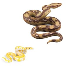 2 x Realistic fake snake lifelike scary prank rubber toy party joke for garden