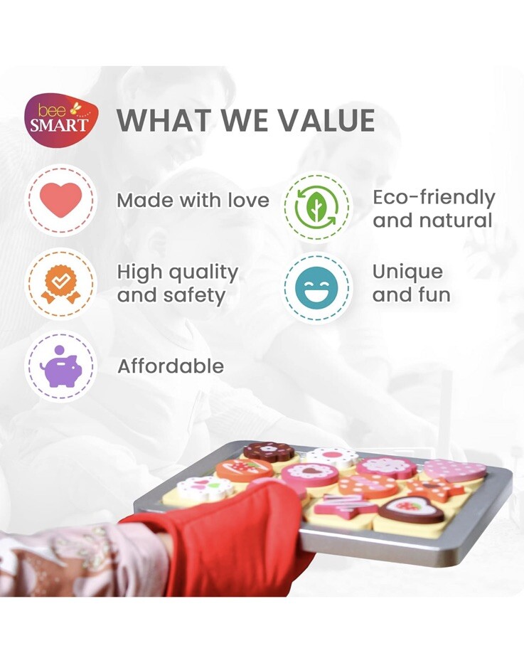 Toy Biscuit Baking Tray With Wooden Accessories Perfect For